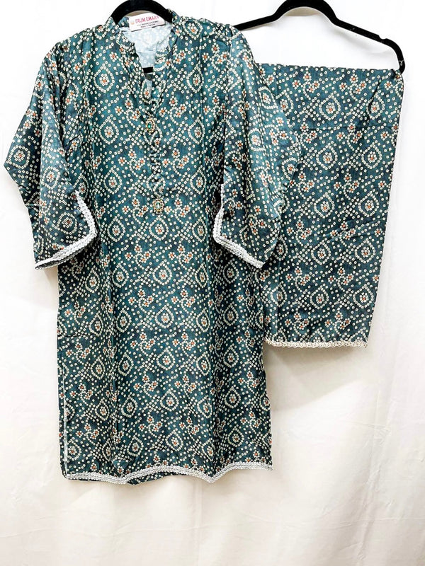 2-Piece Silk Floral Suit