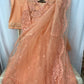 Organza Thread Work Maxi - Peach