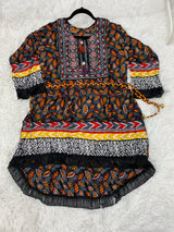 Lilen Embroidered Peplum Kurti