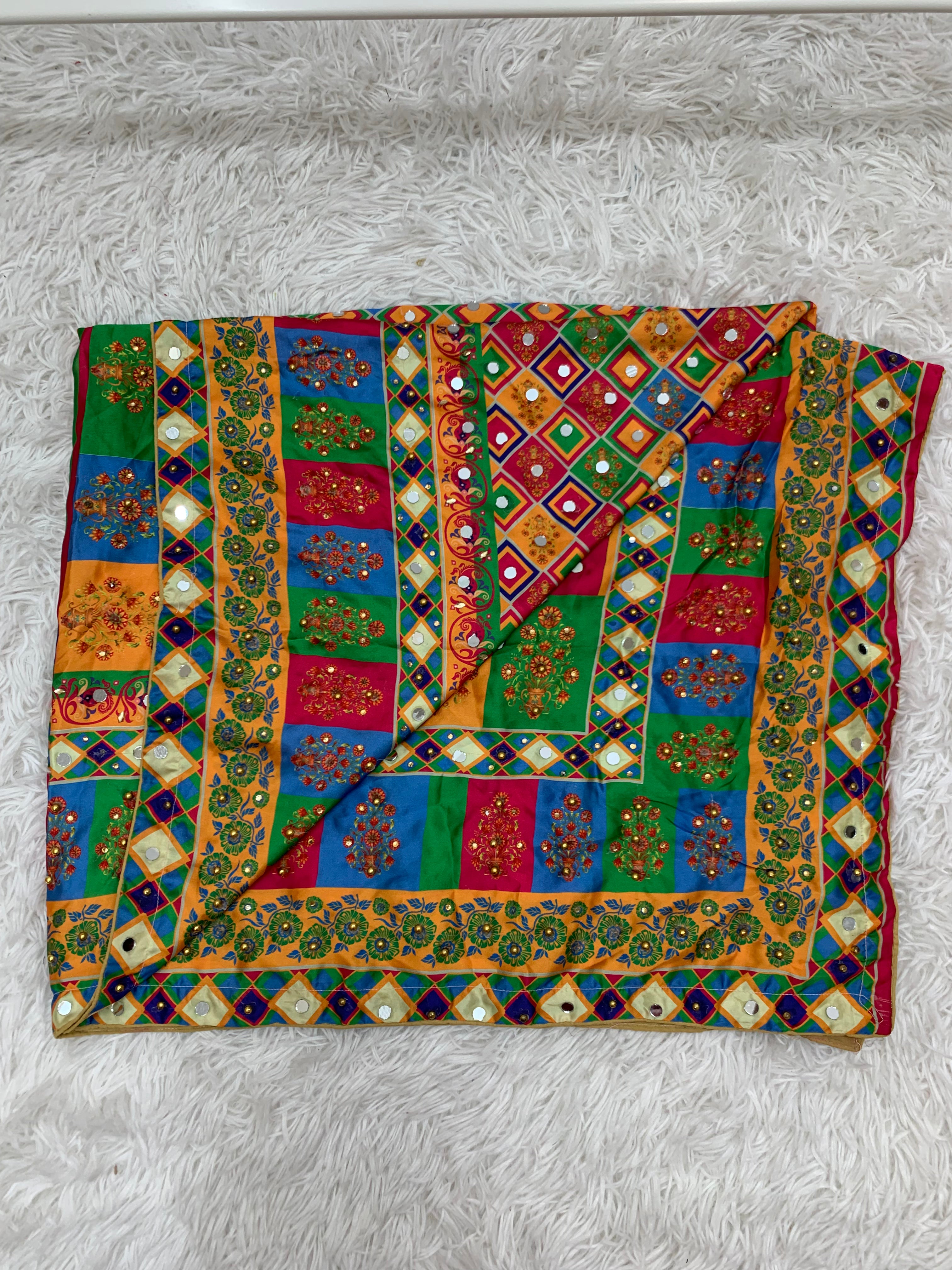 Silk Printed mirror Dupatta