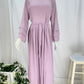 Lilac Purple Long Chiffon Dress
