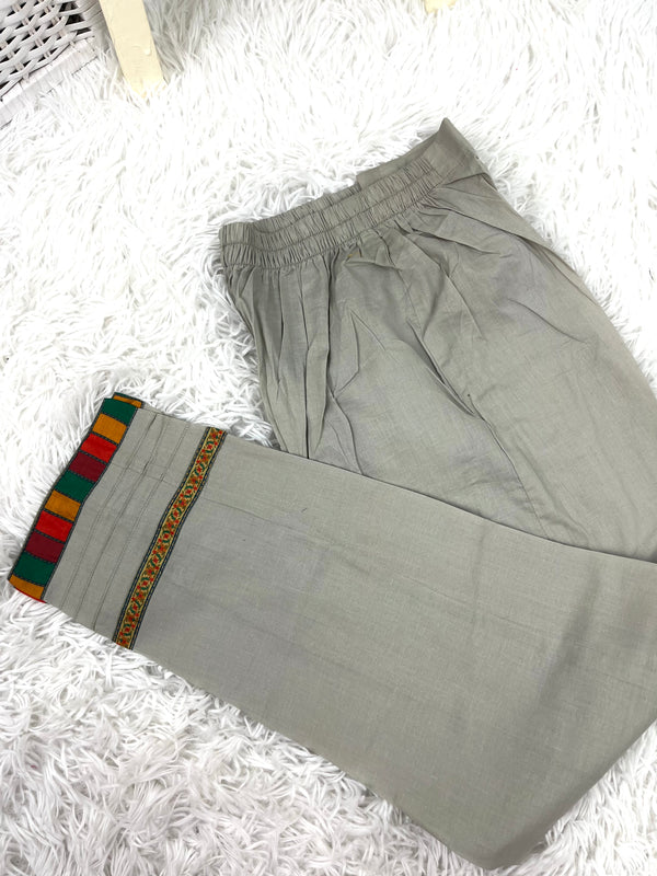 Grey Cotton Trouser M