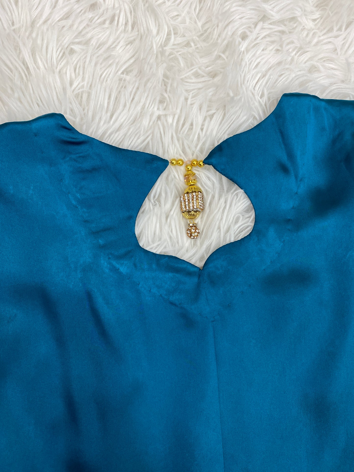 Luxury Blue Georgette/Silk Gharara Outfit 3PC