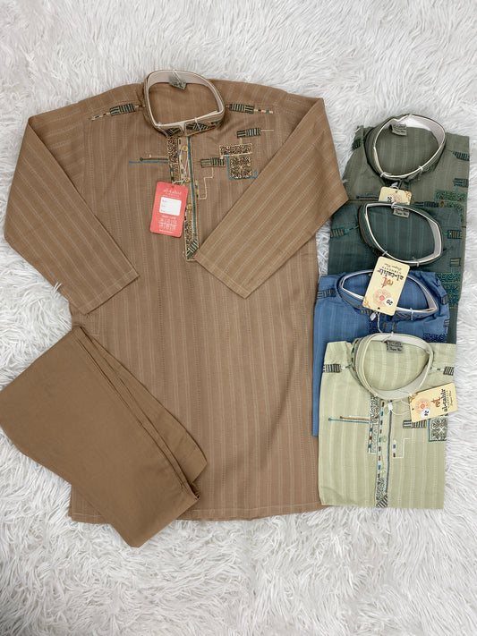 Self-Print Cotton Outfit 3-8YRS