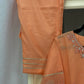 Fancy Orange-Peach Organza 3PC Outfit