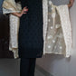 Beige Net thread work Dupatta