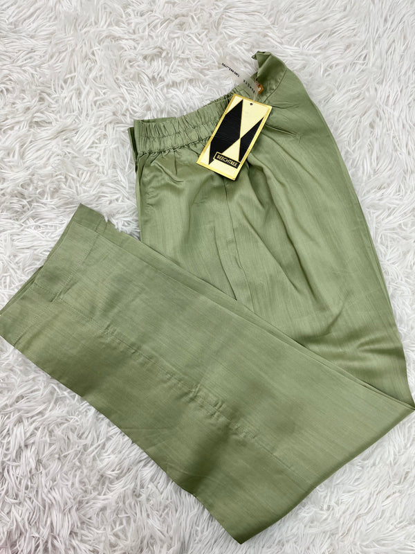 Luxury Beechtree Pistachio Silk Trouser Small