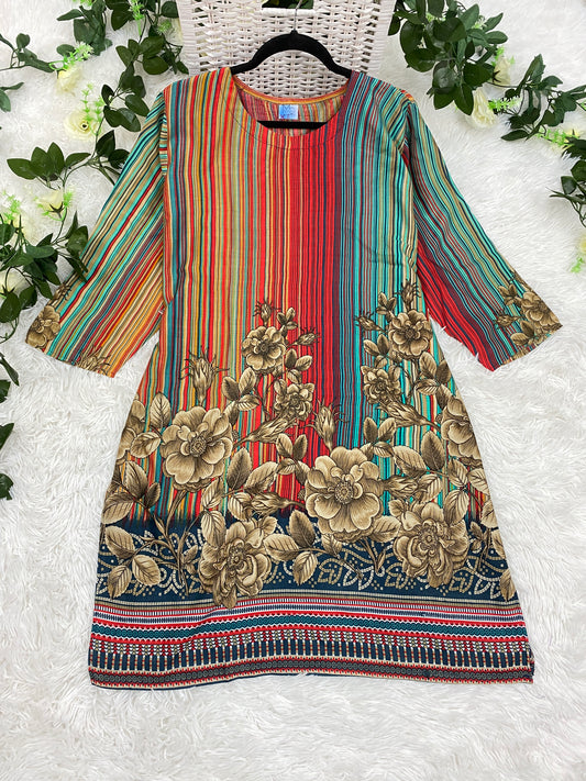 Soft High Quality Lilen Top -Plus Size