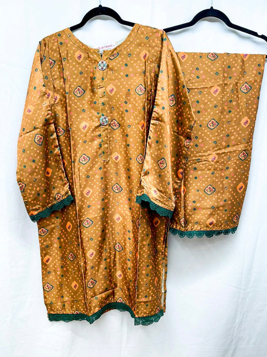 2-Piece Silk Floral Suit