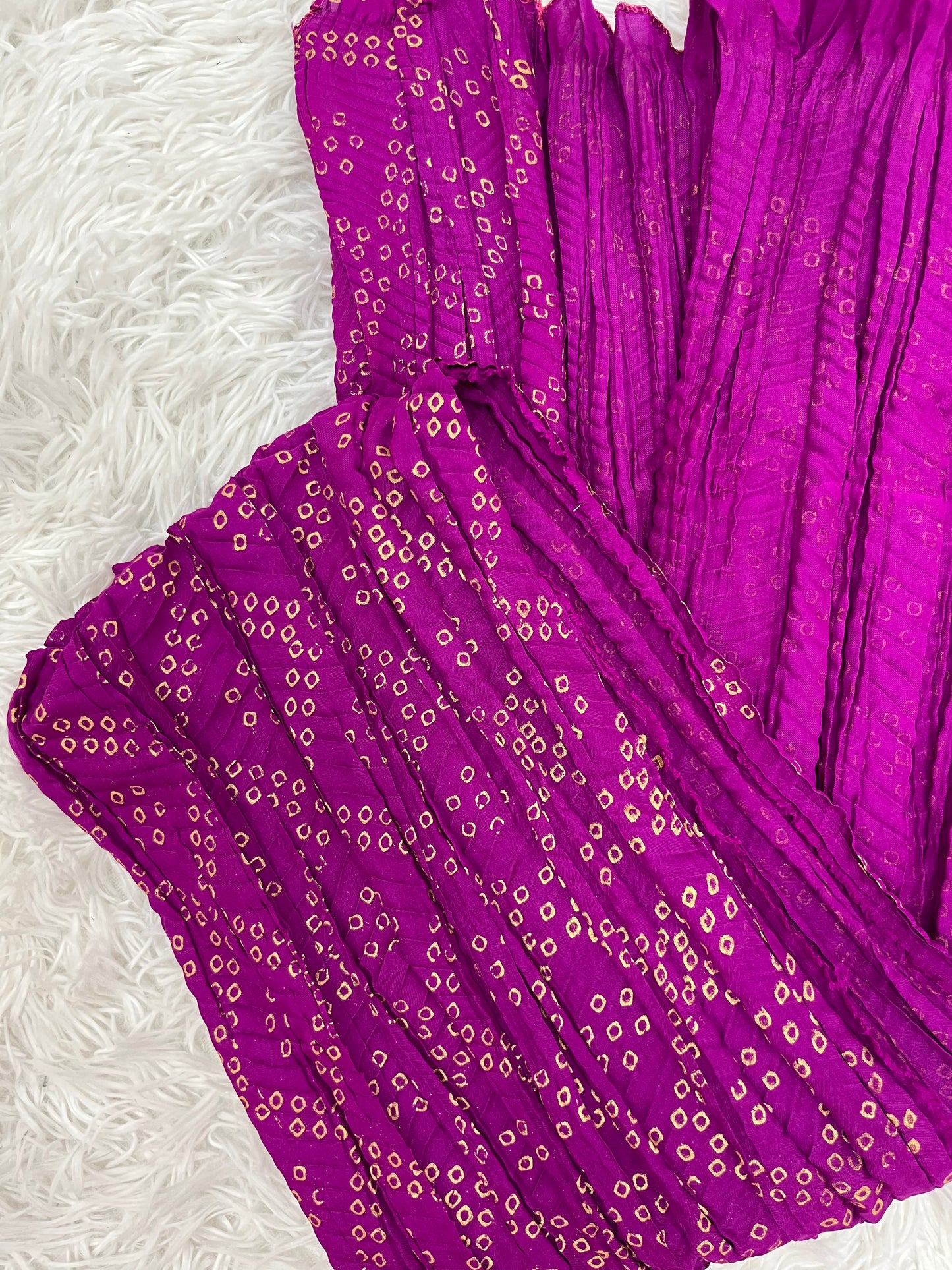 Purple Cotton Crinkle Dupatta