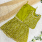 Luxury Pistachio Georgette/Silk Gharara Outfit 3PC