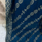 Blue Jacquard Lawn Dupatta