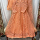 Organza Thread Work Maxi - Peach