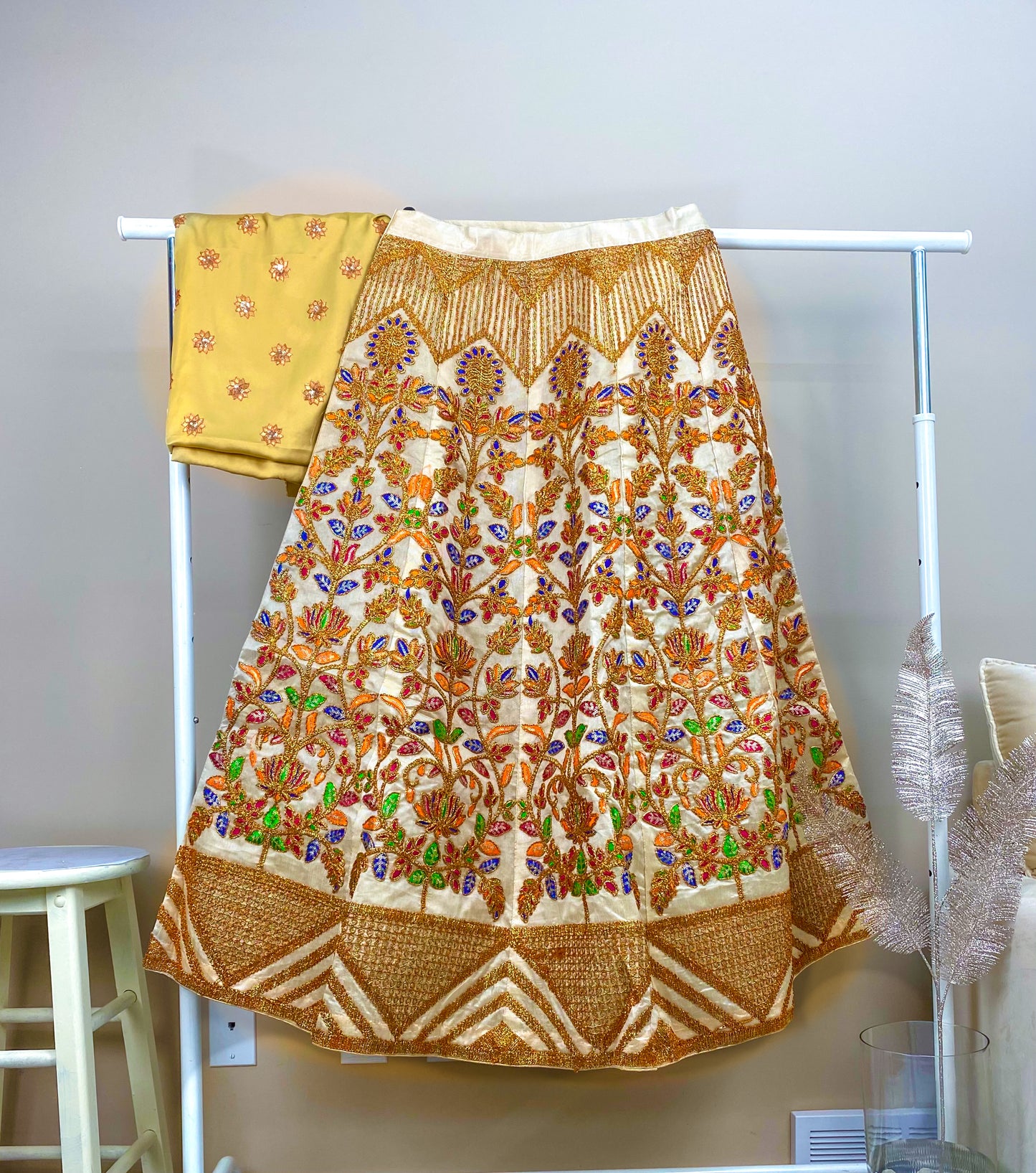 Fully Embroidered Lengha with Zari work
