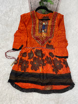 Lilen Embroidered Peplum Kurti