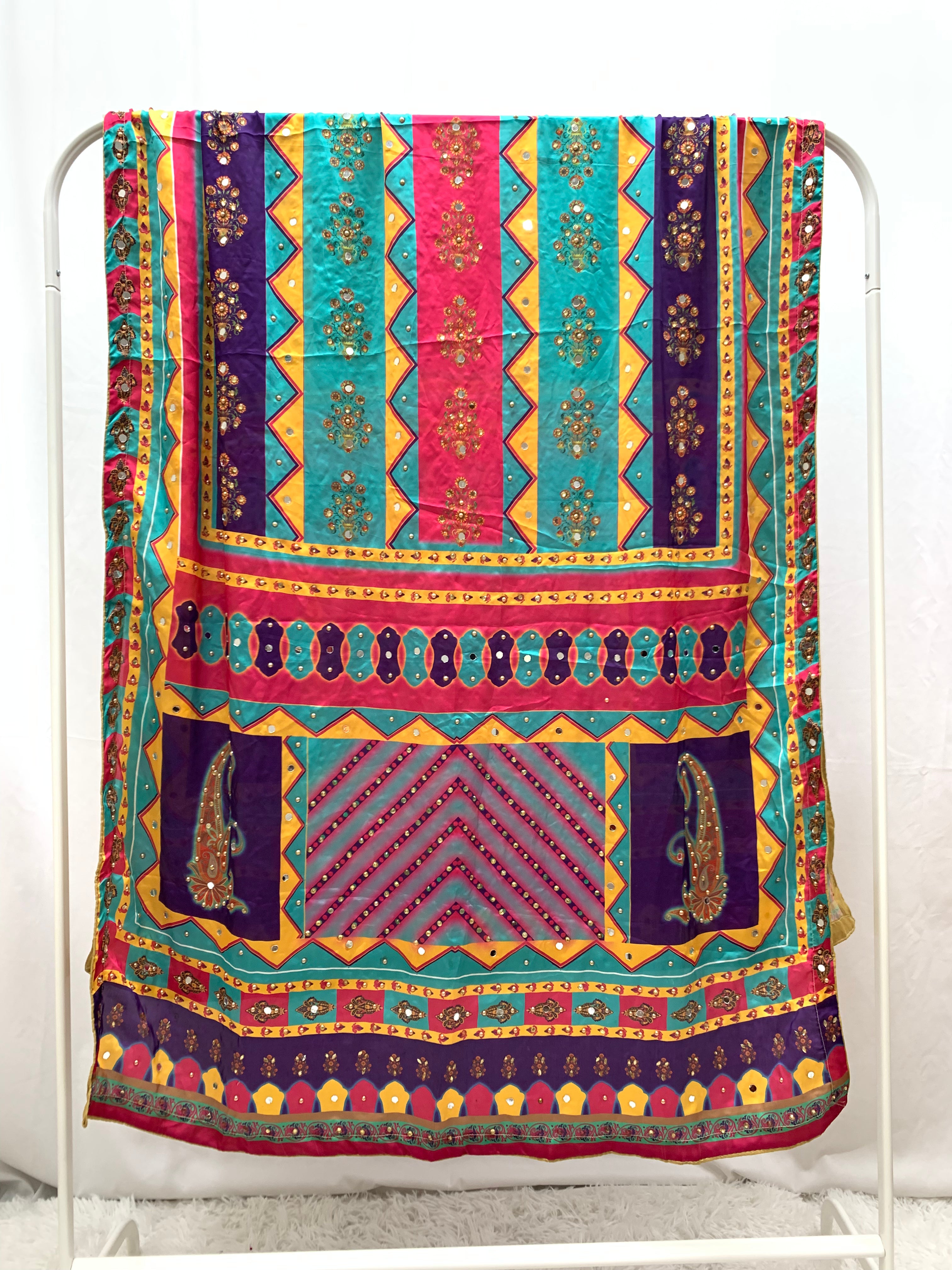 Silk Printed mirror Dupatta