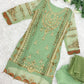Sea-Green Organza 3PC Outfit S-M