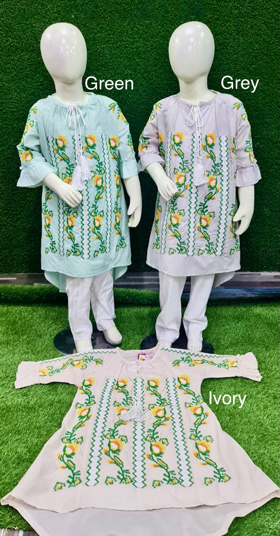 Cotton Embroidered Dress 1-7yrs