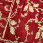 3Pcs Beautiful Embroidered Lengha in Ruby Red