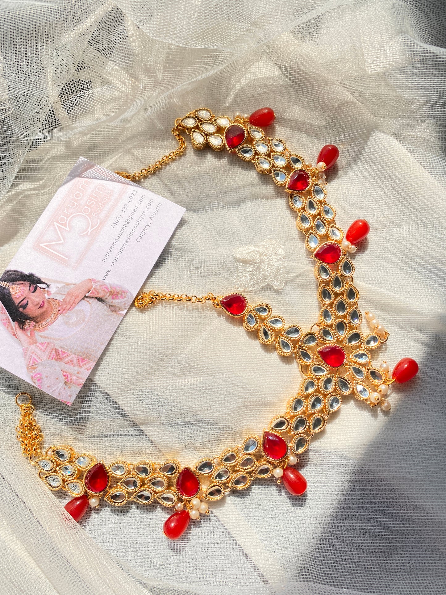 Matta Patti Red + Gold