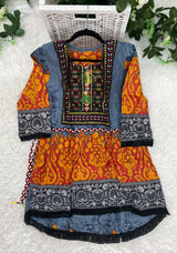 Lawn Embroidered Peplum Kurti