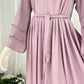 Lilac Purple Long Chiffon Dress