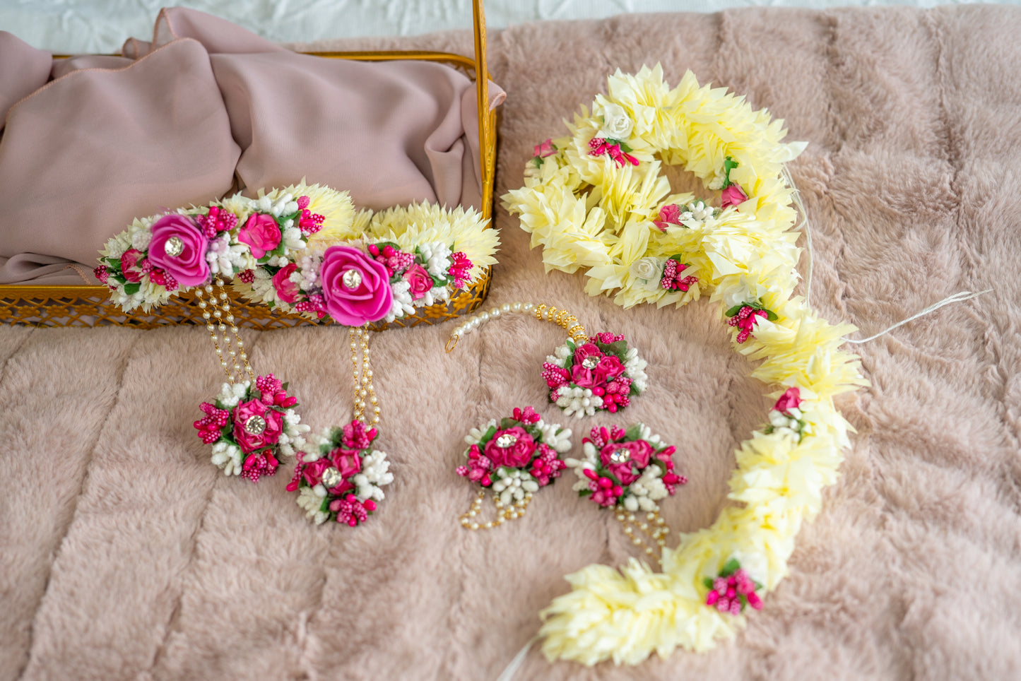 Pink Full Mehndi Jewelry Set 6PC