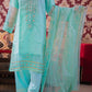 Fancy Blue Organza 3PC Outfit