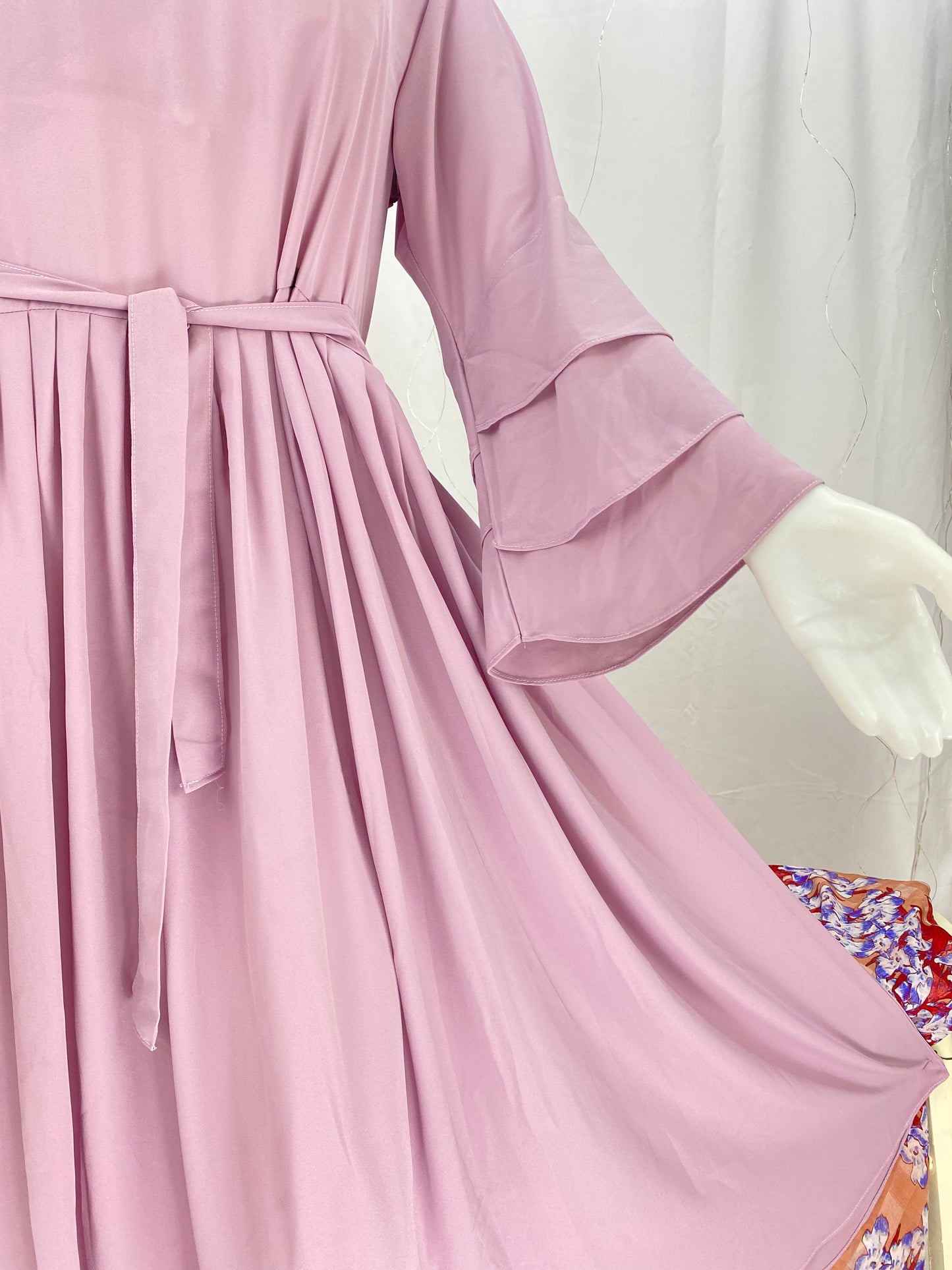 Lilac Purple Long Chiffon Dress