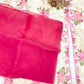 Pink Floral Net Anarkali Dress S