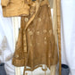 Stunning Golden Brown Net Lehenga with a Silk Blouse