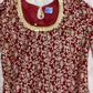 Luxury Floral Maroon Georgette/Silk Gharara 3PC