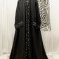 Black Chiffon Abaya with Scarf