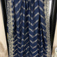 Navy Blue Jacquard Lawn Dupatta