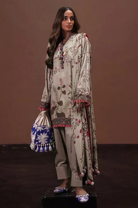 Original Sana Safinaz: Unstitched Lilen 3 Pcs
