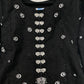 Luxury Black/White Organza Handwork Outfit S-XL