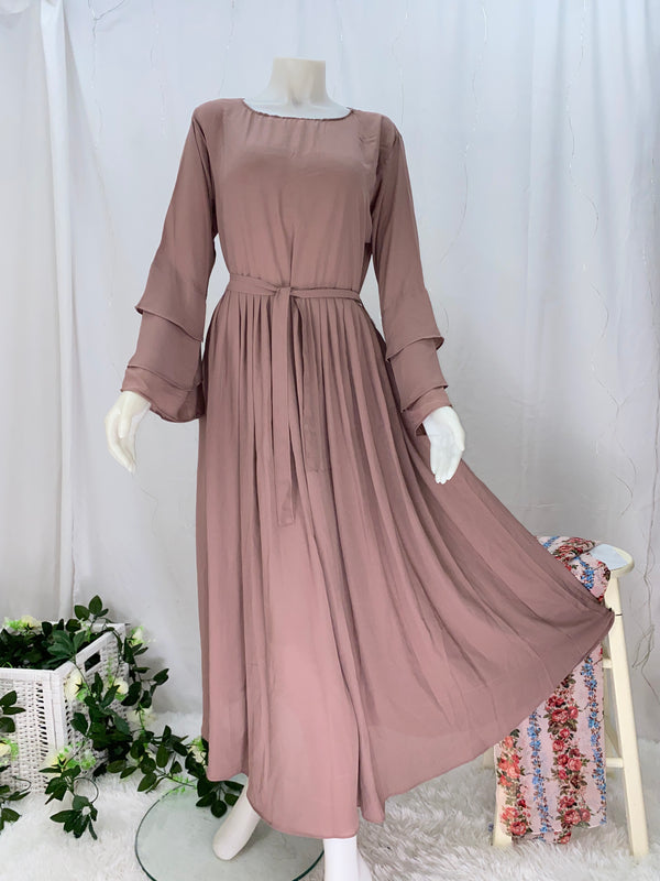 Dusty Pink Long Chiffon Dress