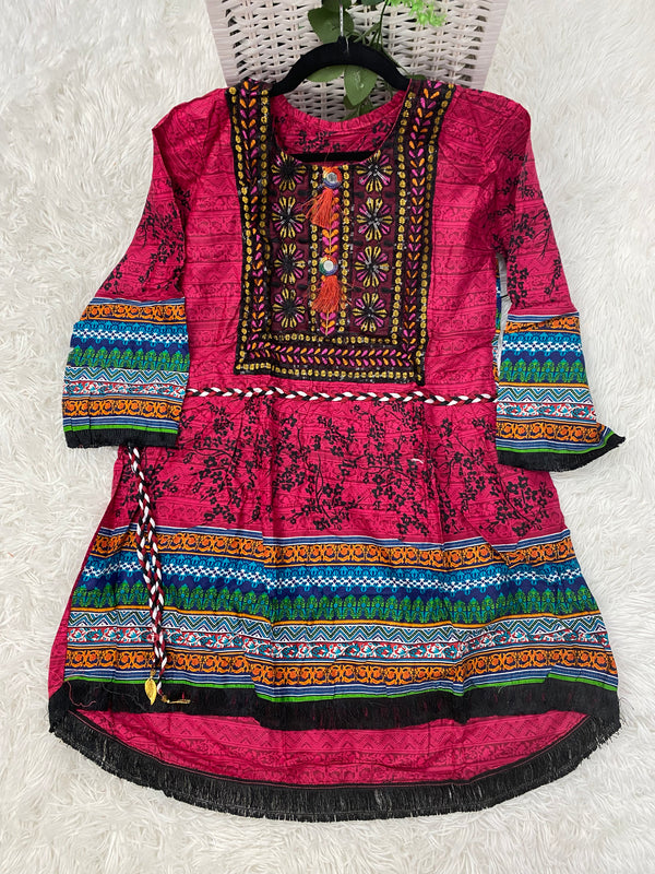 Lilen Embroidered Peplum Kurti