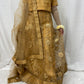 Stunning Golden Brown Net Lehenga with a Silk Blouse