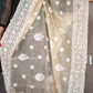 Beige Net thread work Dupatta