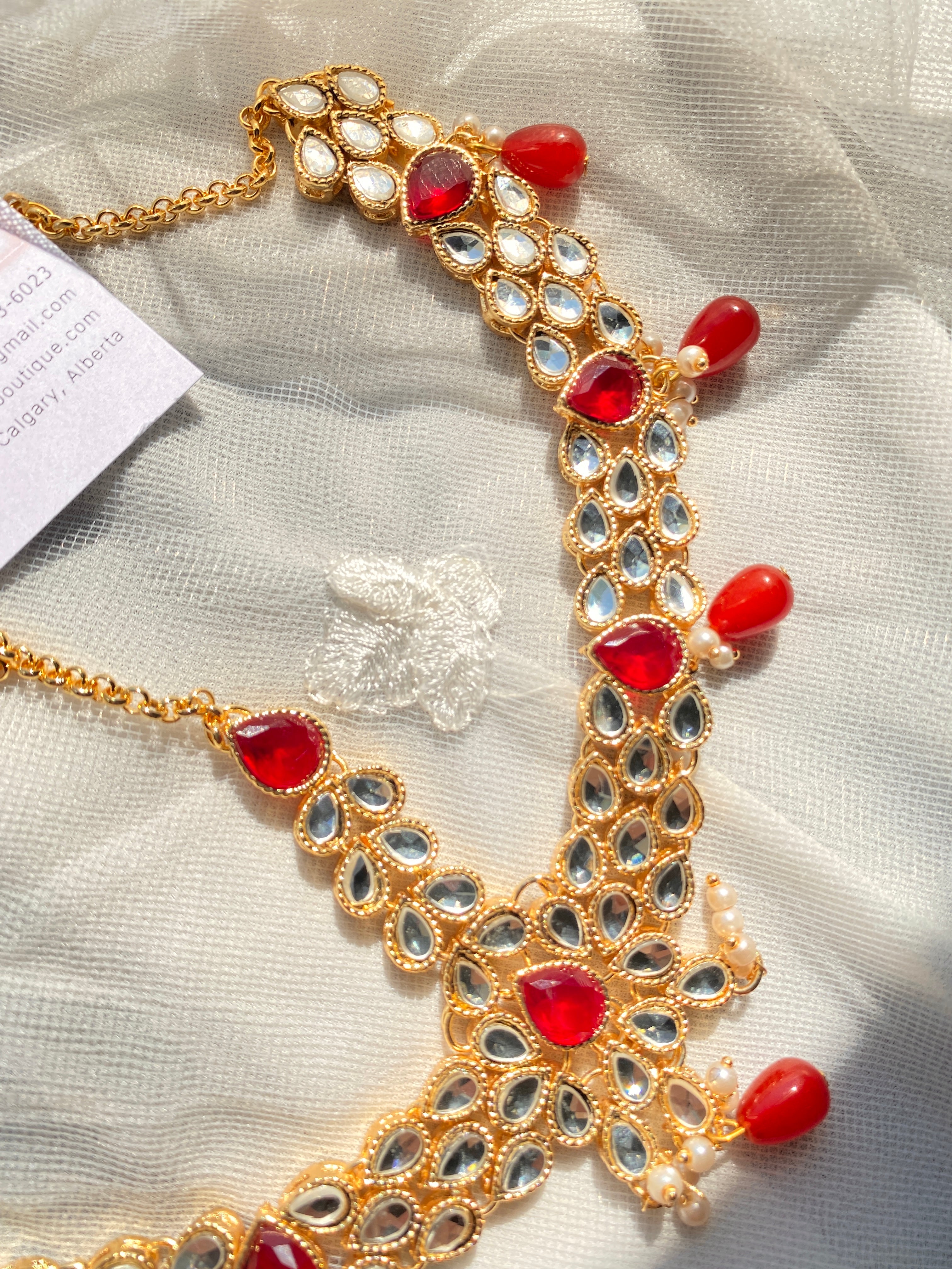 Matta Patti Red + Gold